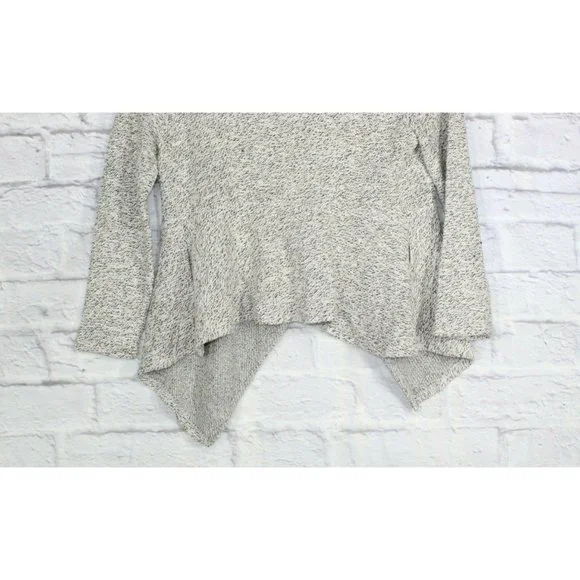 BNCI Blanc Noir White Gray Open Front Shawl Collar Cardigan Sweater XL - Picture 6 of 8